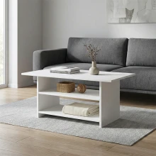 Τραπεζάκι σαλονιού Dallas Megapap χρώμα λευκό 90x50x45εκ.