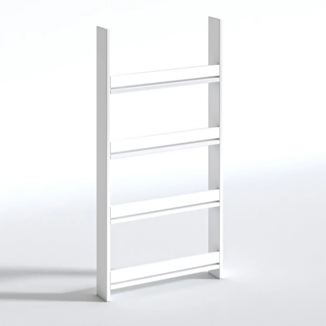 Επιτοίχια βιβλιοθήκη - ραφιέρα Montessori Megapap χρώμα λευκό 60x10x120εκ.