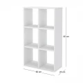Βιβλιοθήκη Cube Megapap χρώμα λευκό 60x20x90εκ.