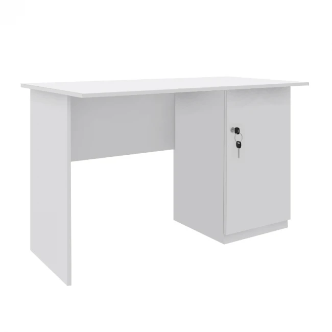 Γραφείο εργασίας με κλειδαριά Moto Megapap χρώμα λευκό 110x60x75εκ.