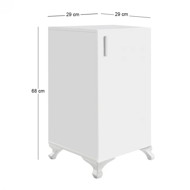 Ντουλάπι με κλειδαριά Rene Megapap χρώμα λευκό 29x29x68εκ.