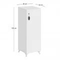 Ντουλάπι με κλειδαριά Zehra Megapap χρώμα λευκό 30x32x108εκ.