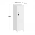 Ντουλάπι με κλειδαριά Zehra Megapap χρώμα λευκό 30x32x128εκ.
