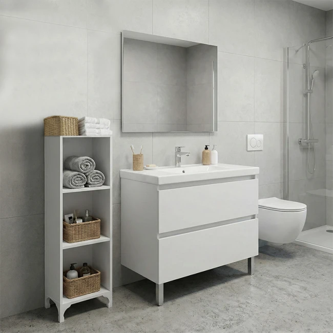 Βιβλιοθήκη - Ραφιέρα Clare Megapap χρώμα λευκό 30x20x108εκ.