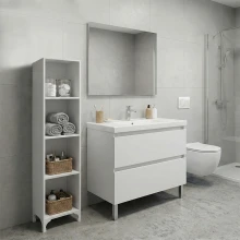 Βιβλιοθήκη - Ραφιέρα Clare Megapap χρώμα λευκό 30x20x128εκ.