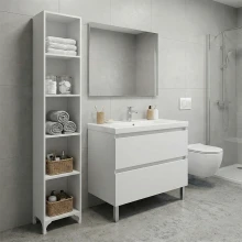 Βιβλιοθήκη - Ραφιέρα Clare Megapap χρώμα λευκό 30x20x168εκ.