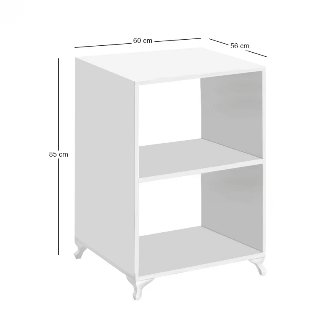 Έπιπλο κουζίνας για φουρνάκι Nadine Megapap χρώμα λευκό 60x56x85εκ.