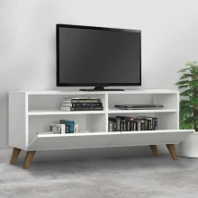 Έπιπλο τηλεόρασης Inci Megapap χρώμα λευκό 120x35x50εκ.