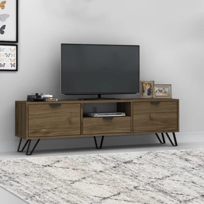 Έπιπλο τηλεόρασης Jasmine Megapap χρώμα καρυδί 170x35x50εκ. Έπιπλο τηλεόρασης Jasmine Megapap χρώμα καρυδί 170x35x50εκ.
