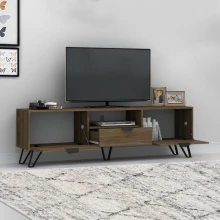 Έπιπλο τηλεόρασης Jasmine Megapap χρώμα καρυδί 170x35x50εκ.