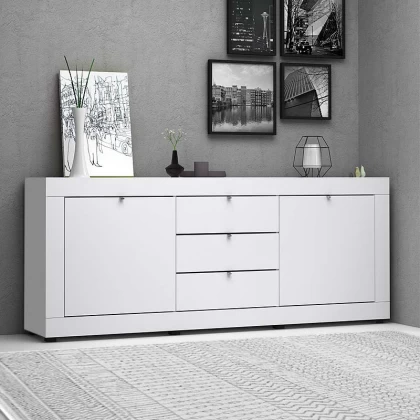 Μπουφές Ocean Megapap χρώμα λευκό 210x45x86εκ. Μπουφές Ocean Megapap χρώμα λευκό 210x45x86εκ.