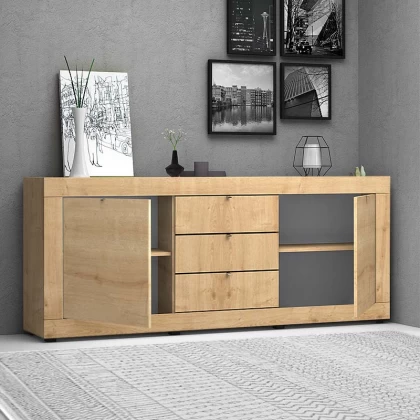 Μπουφές Ocean Megapap χρώμα φυσικό οξιάς 210x45x86εκ. Μπουφές Ocean Megapap χρώμα φυσικό οξιάς 210x45x86εκ.