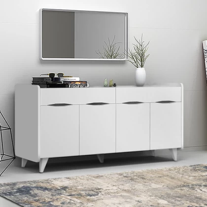 Μπουφές Sila Megapap χρώμα λευκό 140x45x72εκ. Μπουφές Sila Megapap χρώμα λευκό 140x45x72εκ.