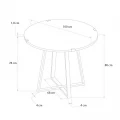 Τραπέζι Rubes Megapap χρώμα γκρι σκυροδέματος 100x100x78εκ.