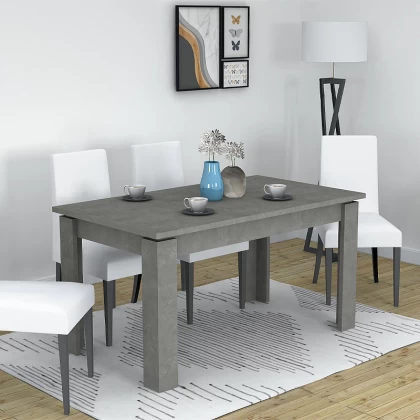 Τραπέζι Denzel Megapap χρώμα γκρι σκυροδέματος 120x80x76εκ. Τραπέζι Denzel Megapap χρώμα γκρι σκυροδέματος 120x80x76εκ.
