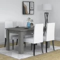 Τραπέζι Denzel Megapap χρώμα γκρι σκυροδέματος 120x80x76εκ.