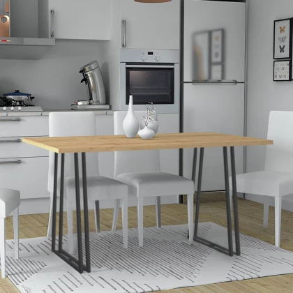 Τραπέζι Gable Megapap χρώμα φυσικό οξιάς - ανθρακί 140x80x76εκ. Τραπέζι Gable Megapap χρώμα φυσικό οξιάς - ανθρακί 140x80x76εκ.