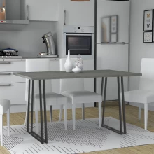 Τραπέζι Gable Megapap χρώμα γκρι σκυροδέματος 140x80x76εκ. Τραπέζι Gable Megapap χρώμα γκρι σκυροδέματος 140x80x76εκ.