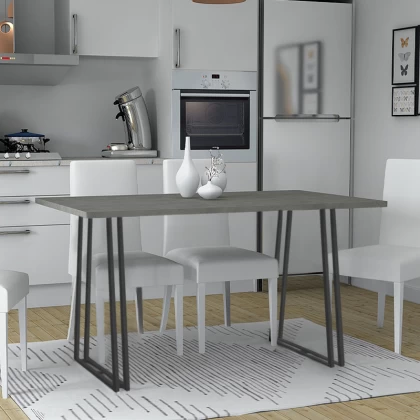 Τραπέζι Gable Megapap χρώμα γκρι σκυροδέματος 140x80x76εκ. Τραπέζι Gable Megapap χρώμα γκρι σκυροδέματος 140x80x76εκ.