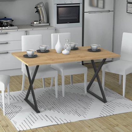 Τραπέζι Bette Megapap χρώμα φυσικό οξιάς - ανθρακί 140x80x76εκ. Τραπέζι Bette Megapap χρώμα φυσικό οξιάς - ανθρακί 140x80x76εκ.