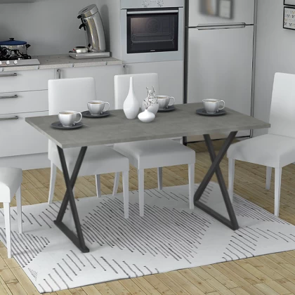 Τραπέζι Bette Megapap χρώμα γκρι σκυροδέματος 140x80x76εκ. Τραπέζι Bette Megapap χρώμα γκρι σκυροδέματος 140x80x76εκ.
