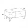 Τραπεζάκι σαλονιού Don Megapap μελαμίνης χρώμα sonoma 90x55x44εκ.