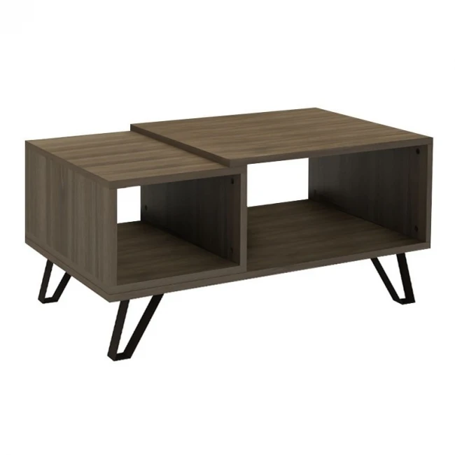 Τραπεζάκι σαλονιού Don Megapap χρώμα καρυδί 90x55x44εκ.