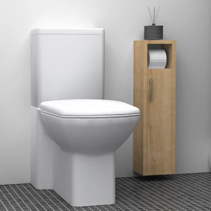 Στήλη μπάνιου Murray Megapap χρώμα φυσικό οξιάς 16x14x70εκ. Στήλη μπάνιου Murray Megapap χρώμα φυσικό οξιάς 16x14x70εκ.