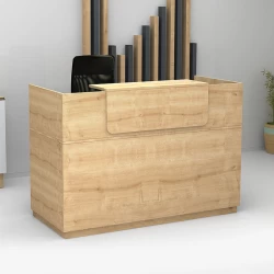 Γραφείο reception Lemmon Megapap χρώμα sonoma 160x70x110εκ.