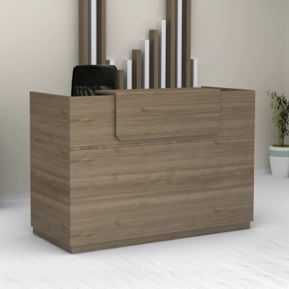 Γραφείο υποδοχής - reception Lemmon Megapap χρώμα καρυδί 160x70x110εκ. Γραφείο υποδοχής - reception Lemmon Megapap χρώμα καρυδί 160x70x110εκ.