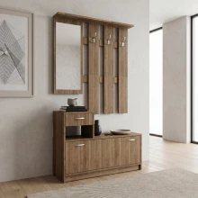 Έπιπλο εισόδου Raynold Megapap χρώμα καρυδί 100x30x180εκ.
