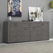 Μπουφές Joseph Megapap χρώμα γκρι σκυροδέματος 177x40x76εκ. Μπουφές Joseph Megapap χρώμα γκρι σκυροδέματος 177x40x76εκ.