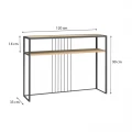 Κονσόλα Kary Megapap χρώμα oak 120x33x90εκ.