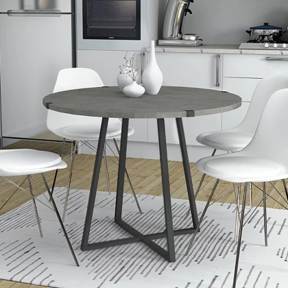 Τραπέζι Rubes Megapap χρώμα γκρι σκυροδέματος 120x120x78εκ. Τραπέζι Rubes Megapap χρώμα γκρι σκυροδέματος 120x120x78εκ.