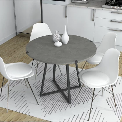 Τραπέζι Rubes Megapap χρώμα γκρι σκυροδέματος 120x120x78εκ. Τραπέζι Rubes Megapap χρώμα γκρι σκυροδέματος 120x120x78εκ.