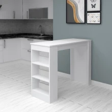 Τραπέζι μπαρ Deep Megapap χρώμα λευκό 120x50x100εκ.