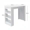 Τραπέζι μπαρ Deep Megapap χρώμα λευκό 120x50x100εκ.