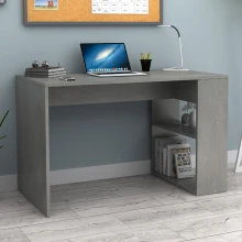 Γραφείο εργασίας Mikro Megapap χρώμα γκρι σκυροδέματος 120x60x75εκ.