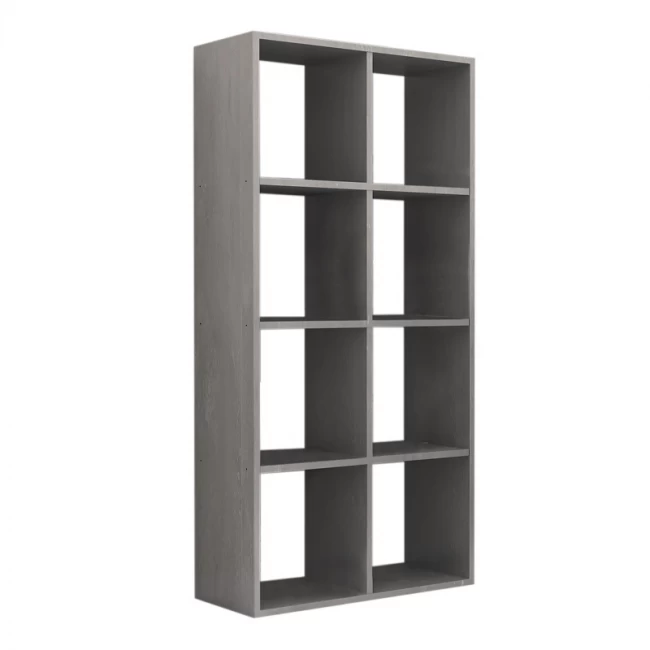 Βιβλιοθήκη Anser Megapap χρώμα γκρι σκυροδέματος 69,8x29x142εκ.