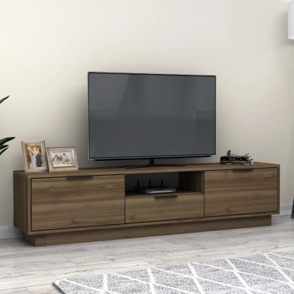 Έπιπλο τηλεόρασης Mensa Megapap χρώμα καρυδί 180x35x43cm. Έπιπλο τηλεόρασης Mensa Megapap χρώμα καρυδί 180x35x43cm.