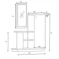 Έπιπλο εισόδου Cute Megapap χρώμα καρυδί 90x35x95εκ.