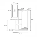 Έπιπλο εισόδου Cute Megapap χρώμα φυσικό οξιάς 90x35x95εκ.