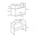 Γραφείο reception Lemmon Megapap χρώμα λευκό 120x70x110εκ.