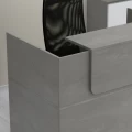 Γραφείο υποδοχής - reception Lemmon Megapap χρώμα γκρι σκυροδέματος 120x70x110εκ.