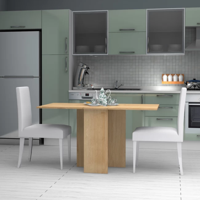 Τραπέζι Pepe Megapap επεκτεινόμενο χρώμα φυσικό οξιάς 28(56+56)x77x75εκ.