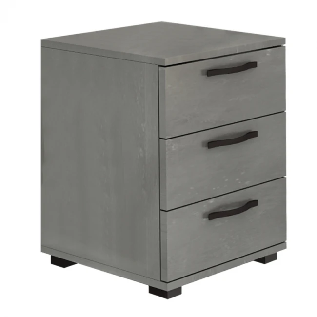 Κομοδίνο - Συρταριέρα γραφείου Roco Megapap χρώμα γκρι σκυροδέματος 40x39x57εκ.