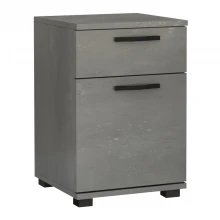 Κομοδίνο - Συρταριέρα γραφείου Veto Megapap χρώμα γκρι σκυροδέματος 40x39x57εκ.