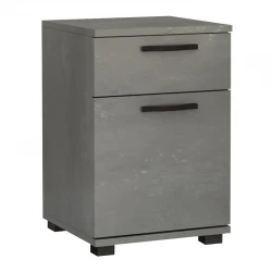 Κομοδίνο - Συρταριέρα γραφείου Veto Megapap χρώμα γκρι σκυροδέματος 40x39x57εκ.