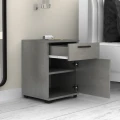 Κομοδίνο - Συρταριέρα γραφείου Veto Megapap χρώμα γκρι σκυροδέματος 40x39x57εκ.