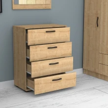 Συρταριέρα Velika Megapap χρώμα φυσικό οξιάς 73x44x96εκ.